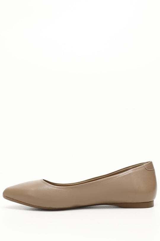 GÖNDERİ(R) Genuine Leather Pointed Toe Flat Sole Women's Babette  13389