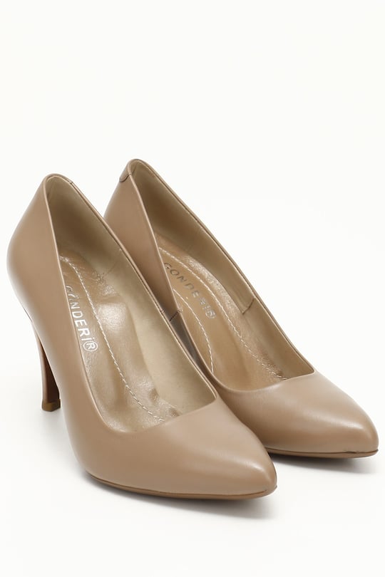 Kadın Vizon Antik Sivri Burun İnce Topuklu Hakiki Deri Stiletto