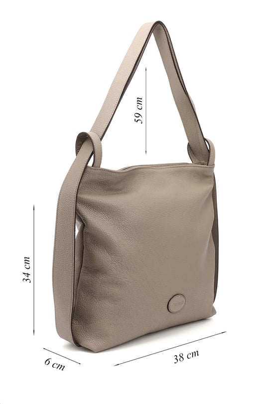 Women's Mink Floater Genuine Leather Shoulder and Backpack Bag