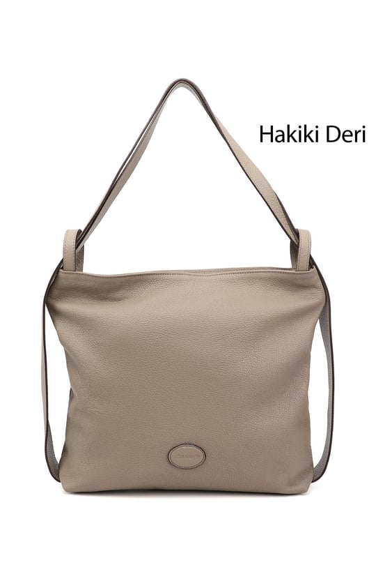 Women's Mink Floater Genuine Leather Shoulder and Backpack Bag