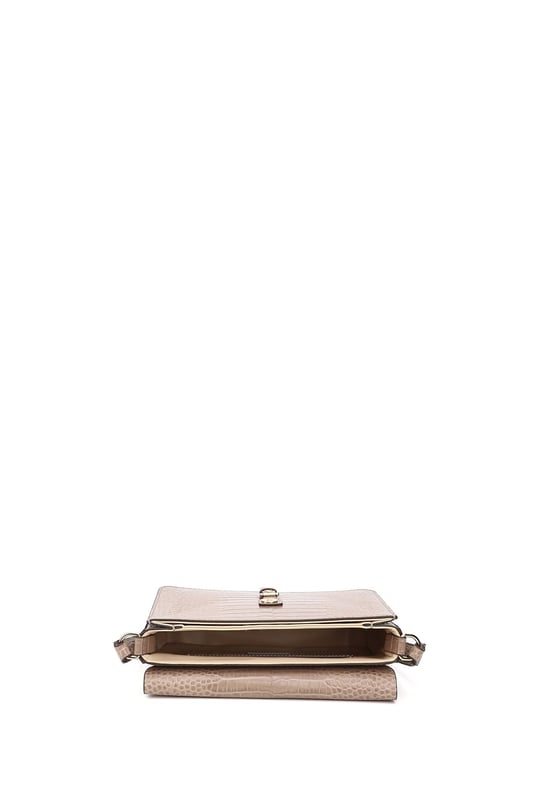 Vison Krako Platinum Genuine Leather Medium Size Women's Shoulder Bag
