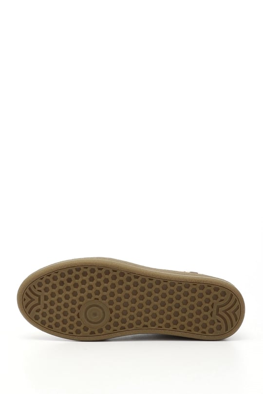Kadın Vizon Lastik Bağcıklı Hakiki Deri Sneaker