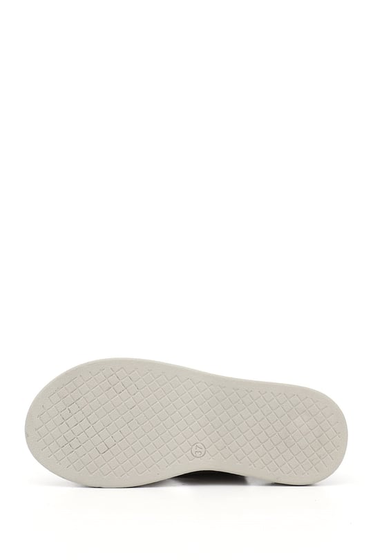 Kadın Vizon Süet Çapraz Bantlı Dolgu Taban Hakiki Deri Comfort Sandalet