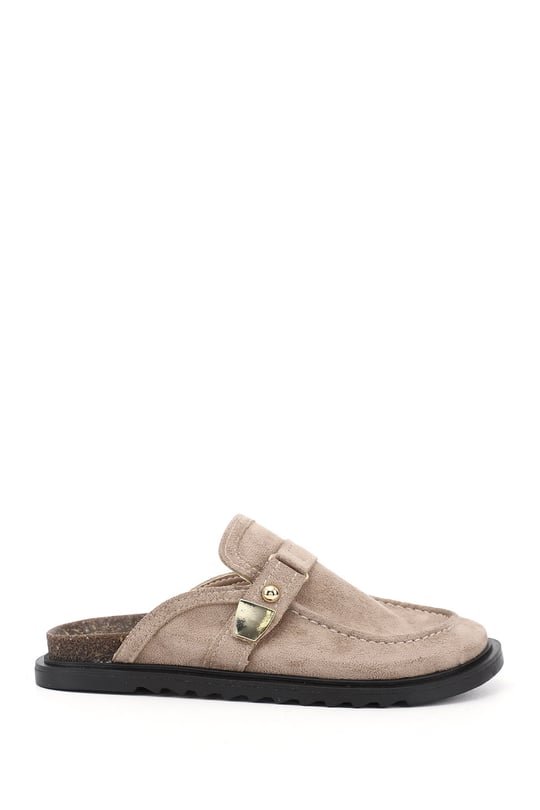 Women's Mink Suede Buckled Casual Slippers