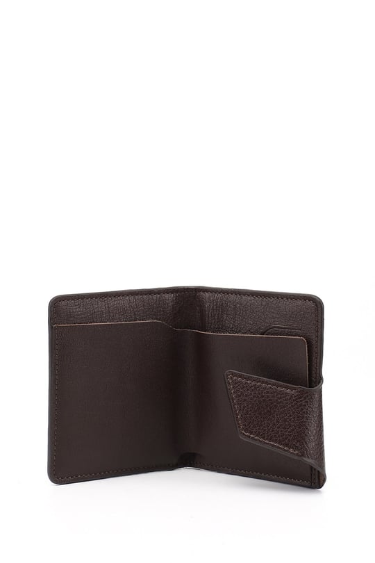 Kahverengi Hakiki Deri Unisex Kartlık