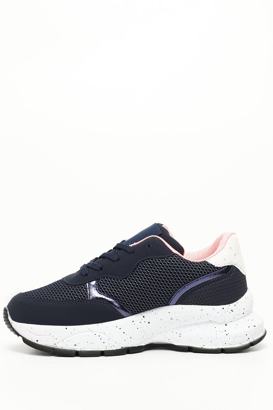 LACİVERTE FUŞYA Gön Bağcıklı Spor Kadın Sneaker 34555