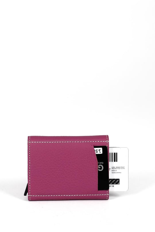Gon Genuine Leather Unisex Mechanism Wallet 06626