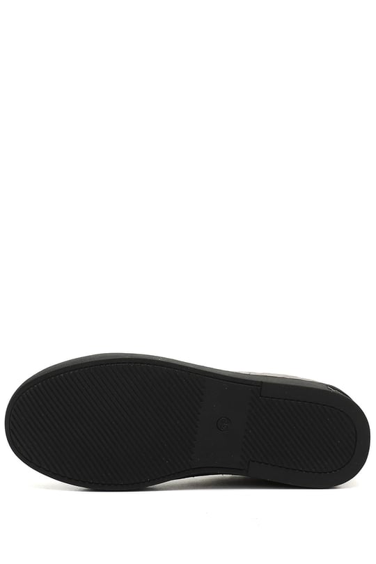 Platin Gön Yuvarlak Burun Düz Taban Kadın Sneaker 35210