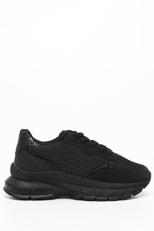 Siyah Gön Bağcıklı Spor Kadın Sneaker 34555