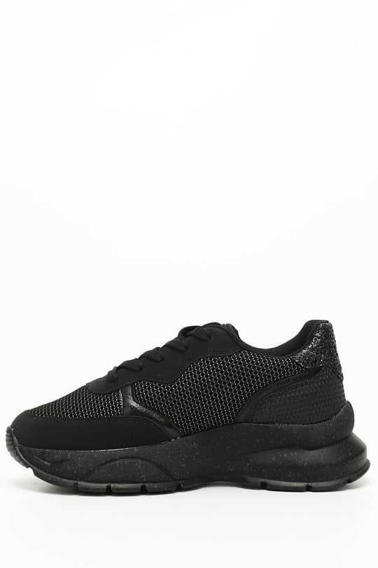 Siyah Gön Bağcıklı Spor Kadın Sneaker 34555