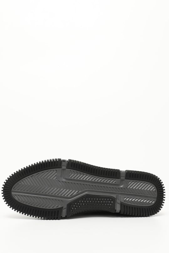 Siyah Gön Hakiki Deri Yuvarlak Burun Bağcıklı Günlük Erkek Sneaker 01388
