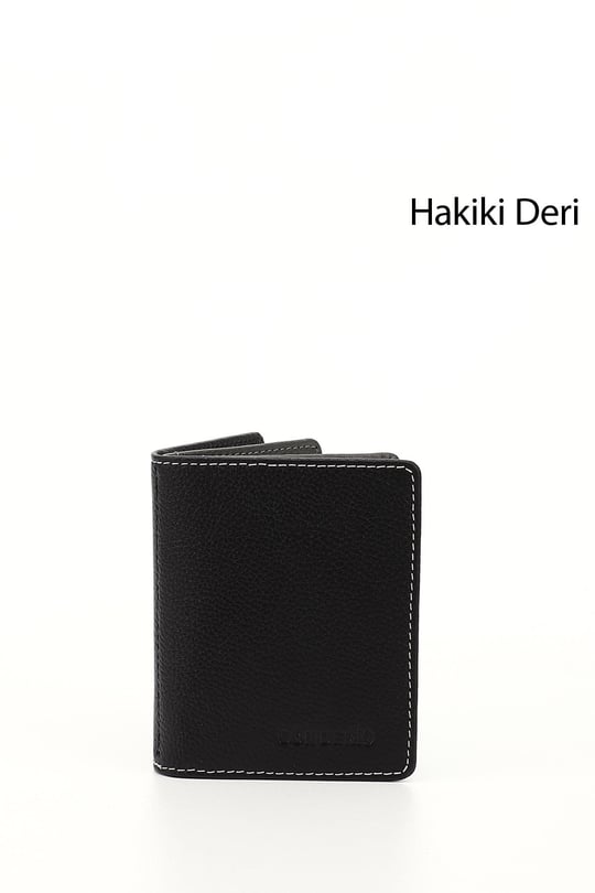 Siyaha Antrasit Gön Hakiki Deri Unisex Kartlık 06499