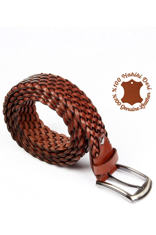 Taba Antik Gön Hakiki Deri Erkek Spor Kemer 13720