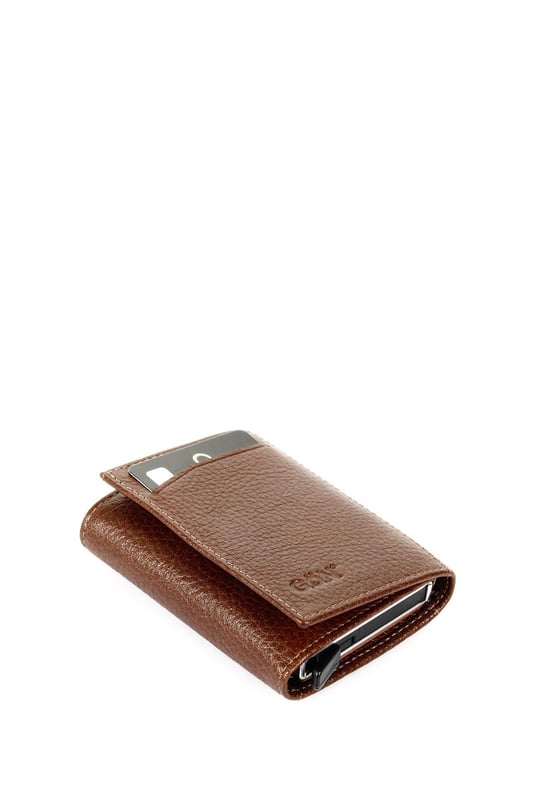 Taba Antik Gön Hakiki Deri Unisex Mekanizmalı Cüzdan 06626