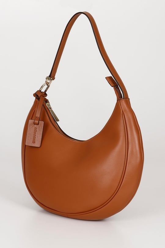 Gon Platinum Genuine Leather Medium Size Women's Shoulder Bag Q8148