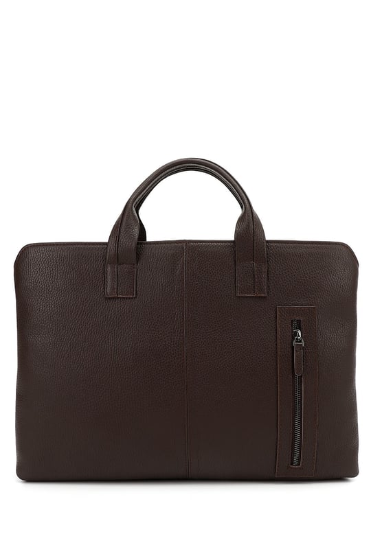 Unisex Kahve Antik Hakiki Deri Notebook Ve Evrak Çantası