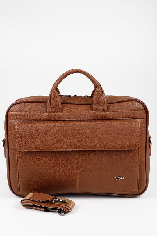 Unisex Taba Uzun Askılı Laptop ve Evrak Çantası