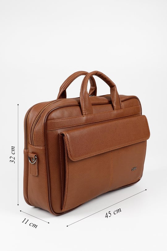 Unisex Taba Uzun Askılı Laptop ve Evrak Çantası