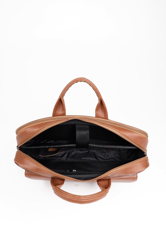 Unisex Taba Uzun Askılı Laptop ve Evrak Çantası
