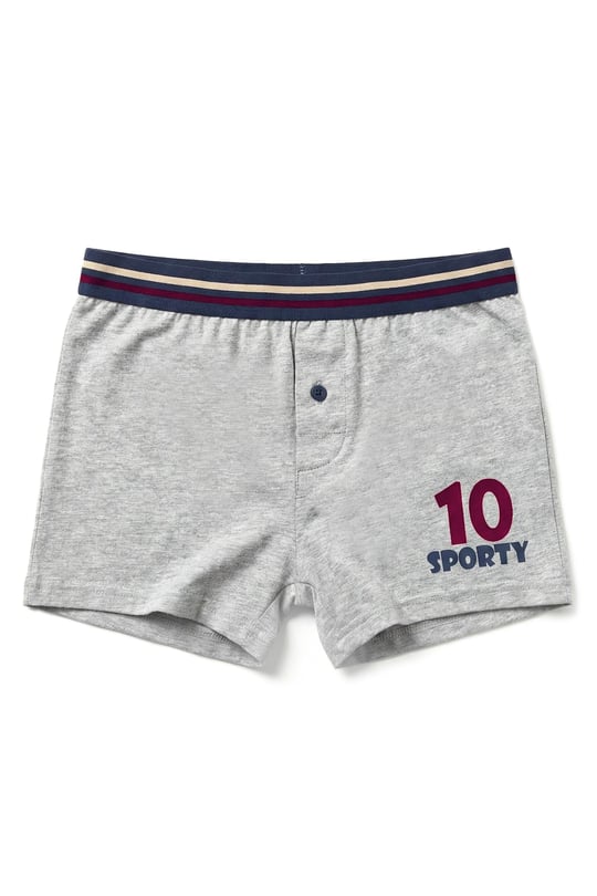 Öts Erkek Çocuk Boxer Baskılı Gri (%96 Pamuk - %4 Elastan)