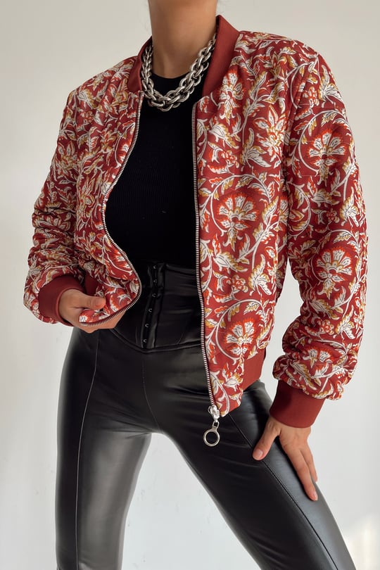 Zip Detay Etnik Desenli Ceket - My Love Butik | Modadaki Göz Alıcı Şıklık