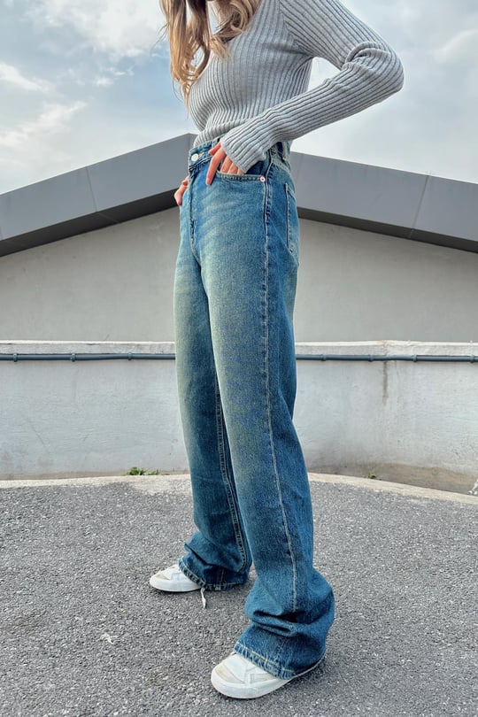 Yüksek Bel Straight Jean - My Love Butik | Modadaki Göz Alıcı Şıklık