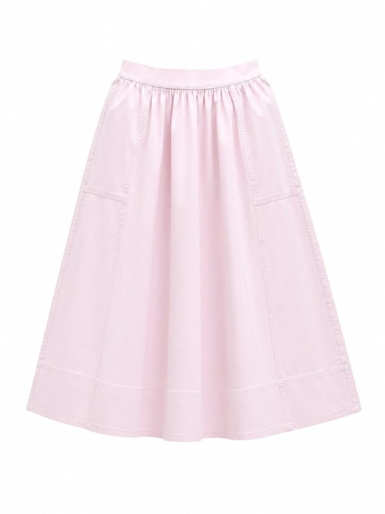 Nişantaşı Butik BEBE PEMBE YIKAMALI KLOŞ ETEK