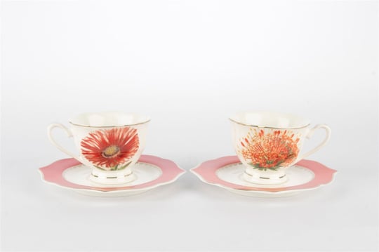  2li  Art Of Botanical Turuncu Kahve Fincan Seti 90cc