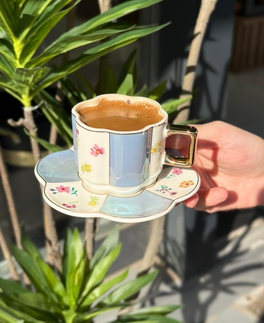  6lı Lissome Blue Kahve Fincanı Seti 90cc 