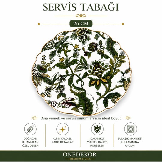  6lı Willow Servis Tabağı 27 cm 