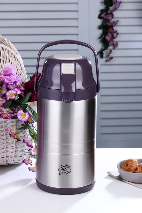  Cooker Paslanmaz Çelik Termos Mor 3.5Lt