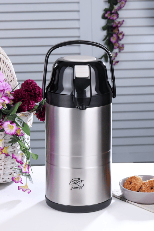  Cooker Paslanmaz Çelik Termos Siyah 3.5Lt