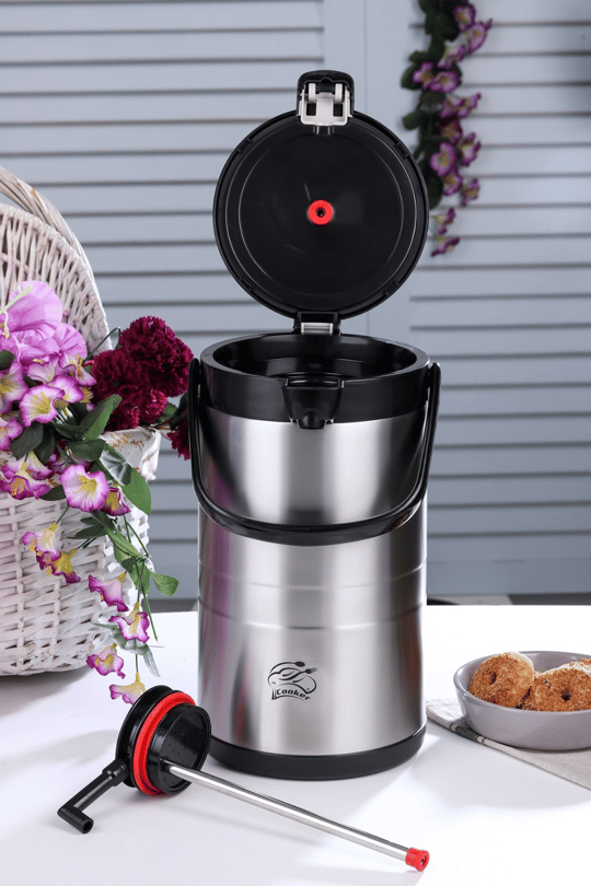  Cooker Paslanmaz Çelik Termos Siyah 3.5Lt