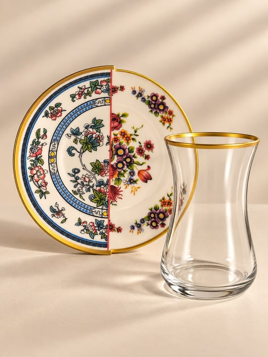 12 Parça 6 Kişilik Blu Çay Seti