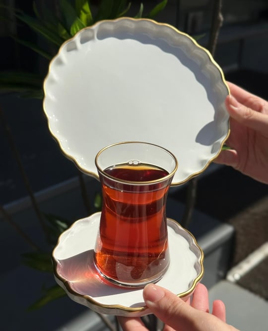 18 Parça Modern Daisy Pasta Çay Saati Seti