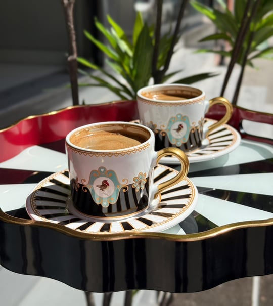 2 Kişilik Piano Black Soho Double Kahve Fincanı