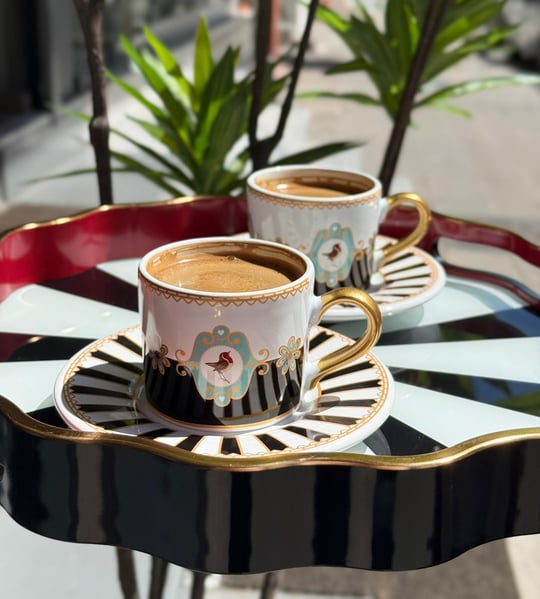 2 Kişilik Piano Black Soho Double Kahve Fincanı