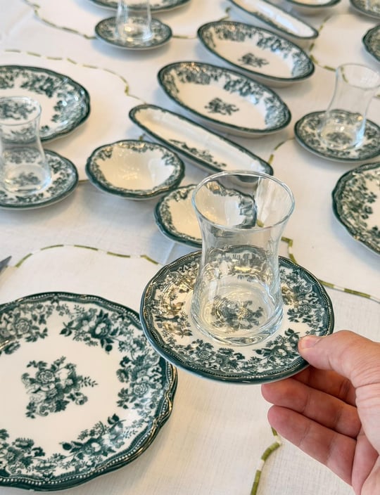 20 Parça Porselen Kahvaltı Takımı Green