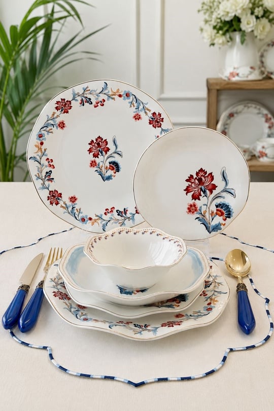 24 Parça 6 Kişilik Porselen Palace Breeze Yemek Takımı