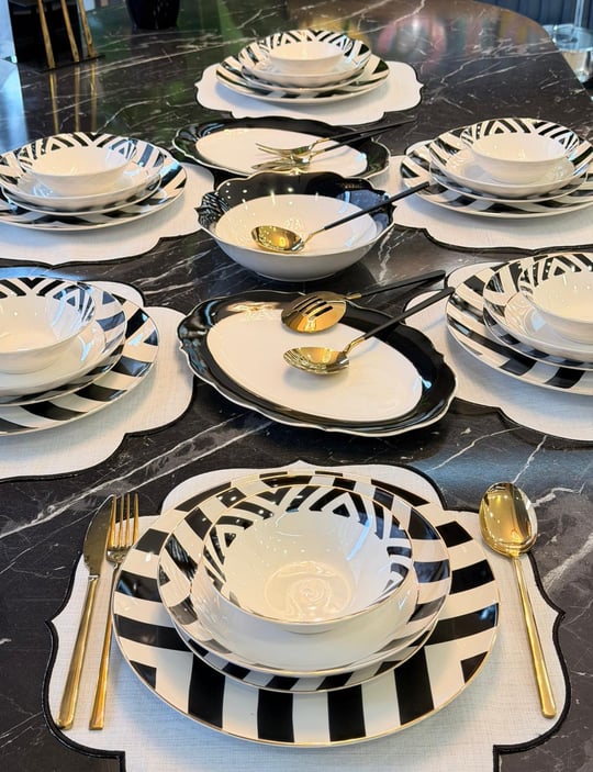 24 Parça 6 Kişilik Taj Porselen Yemek Takımı
