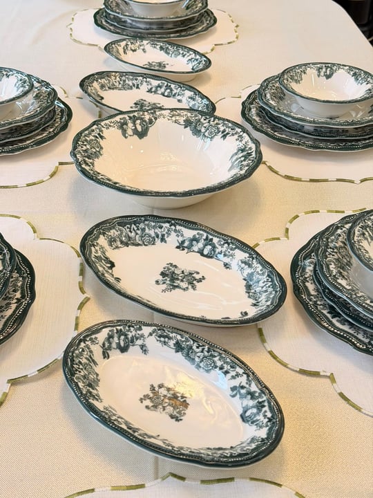 29 Parça 6 Kişilik Porselen Yemek Takımı Velour Green