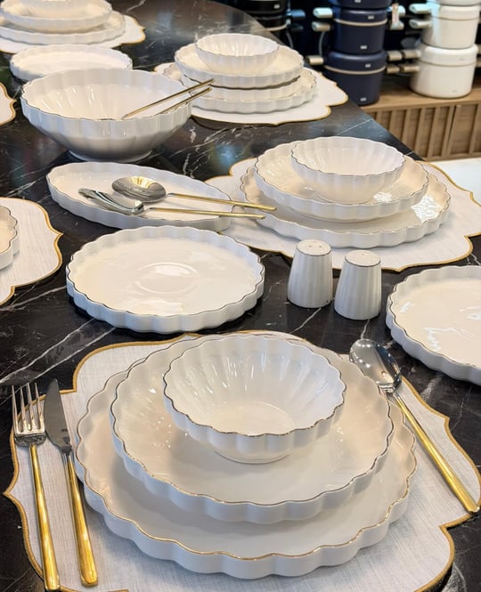 29 Parça 6 Kişilik Passion Gold Porselen Yemek Takımı 