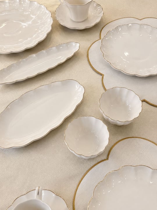 29 Parça Flower Gold Kahvaltı Takımı
