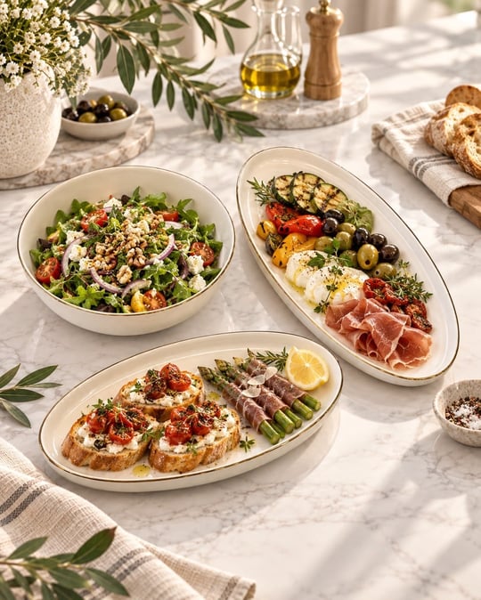 3lü Porselen Gold Modern Sufii Salata Kayık Kase Seti