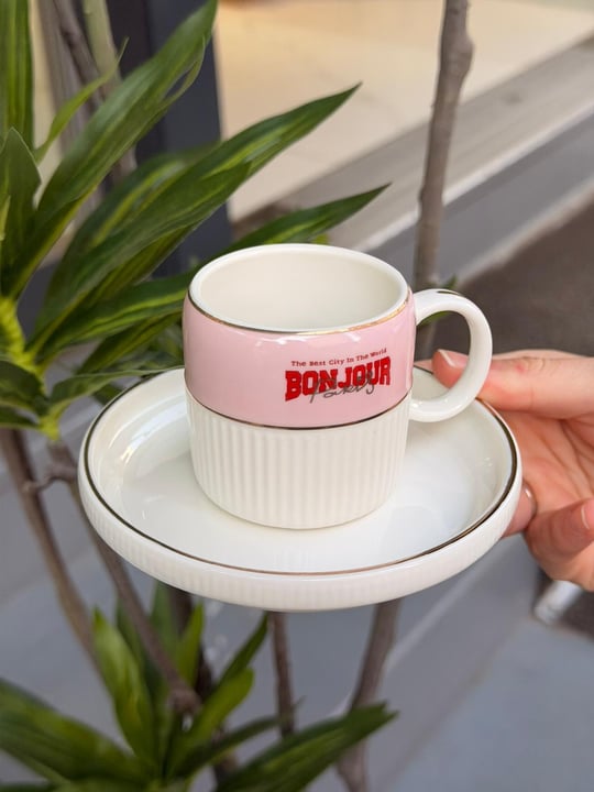 6lı Porselen Adonis Bonjeur Kahve Fincanı