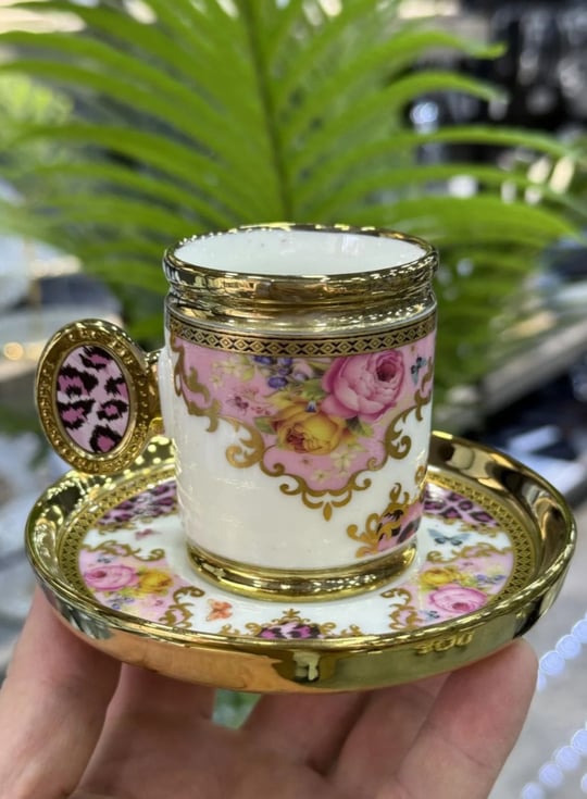 Caviar Lüx Porselen 6 Lı Fİncan Takımı Pink