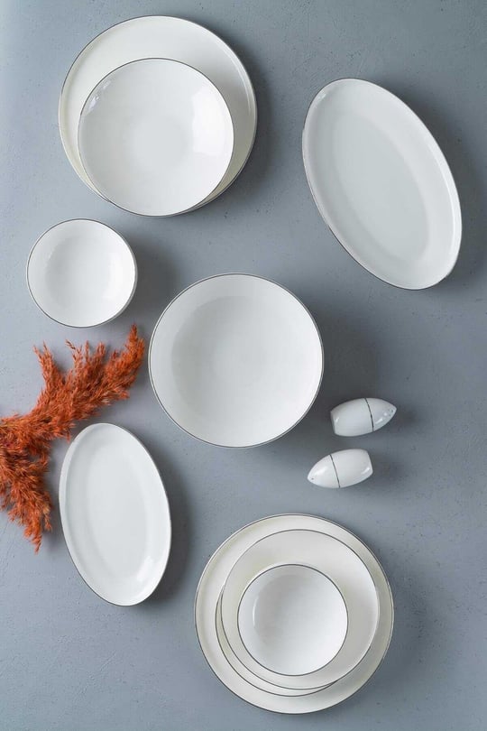 Daphne Silver 12 Kişilik 57 Parça Yemek Takımı