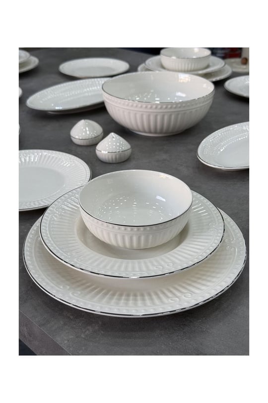 Doralie Porselen Silver 29 Parça Yemek Takımı