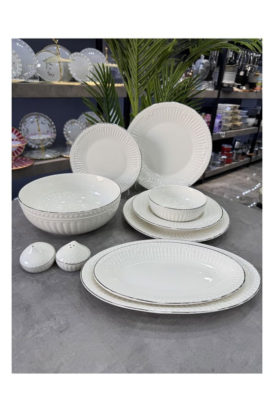 Doralie Porselen Silver 29 Parça Yemek Takımı