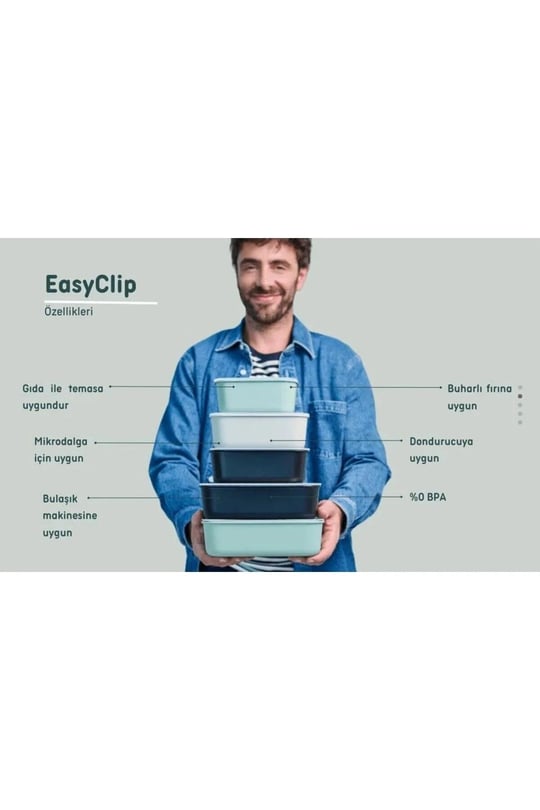 EasyClip Saklama Kabı 450ml - Yeşil